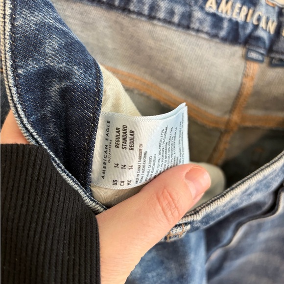 American Eagle Curvy Straight Stretch Jeans Size 14 - Picture 5 of 7